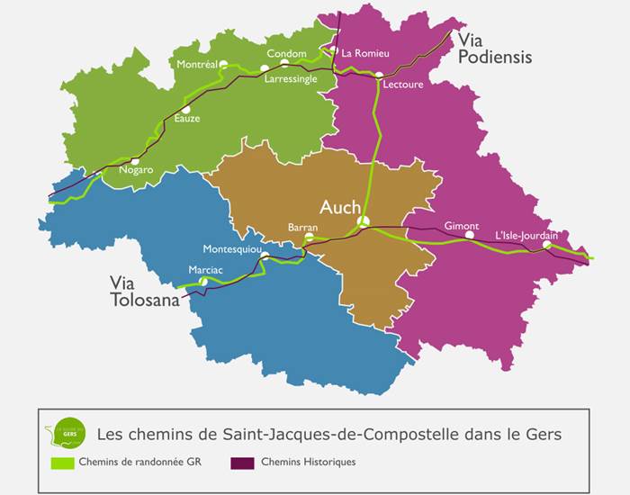 Chemins de St Jacques de Compostelle GERS