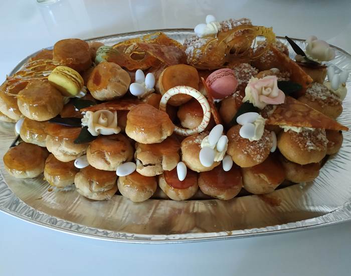 Dessert à base de choux garnis