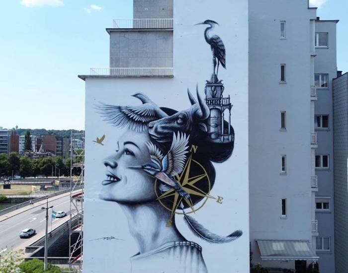 🎨 "Libertas gentis", Noir Artist, Place d'Italie, Liège