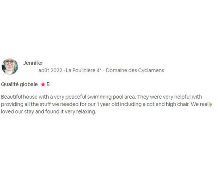 Avis Domaine des Cyclamens 2022