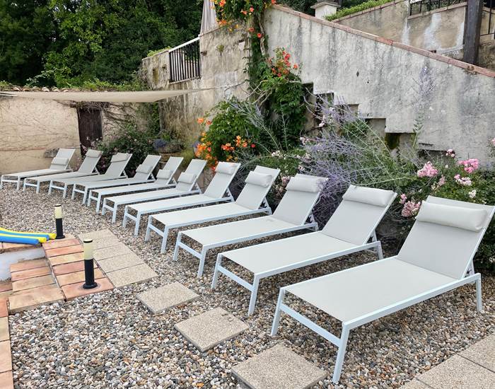 Espace repos et bain de soleil