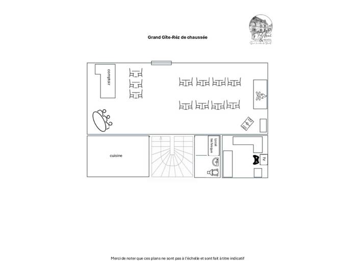 Plan Grand Gîte rez-de-chaussée