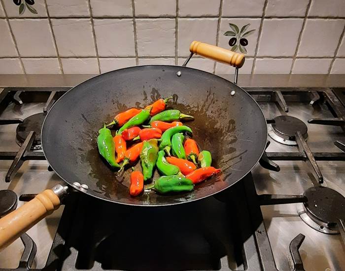 Les pimentos du potager