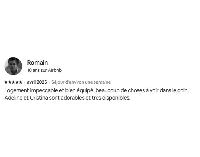 Avis airbnb avril 2025_Le Four a Pain du Domaine des Cyclamens