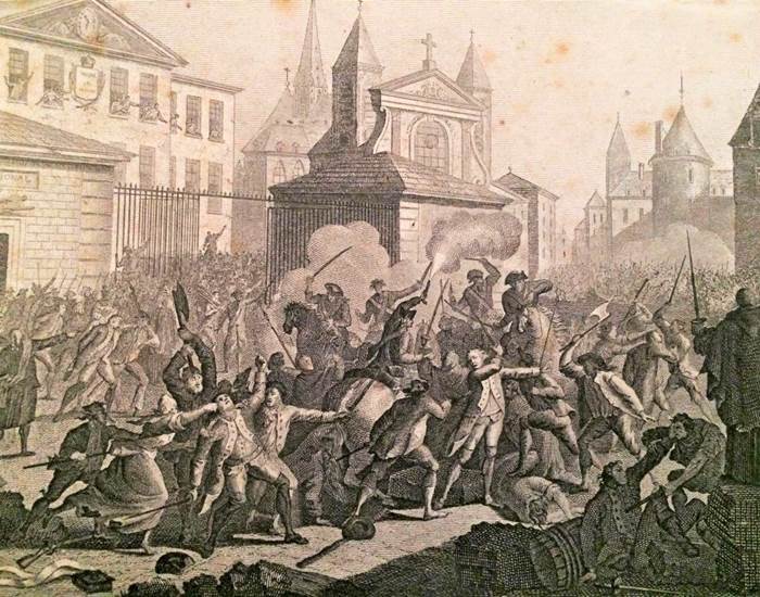 Débutées sur la place d'Armes, les émeutes du 10 mai 1790 s'achèvent devant le vieux château consulaire et la mort de plusieurs personnes...