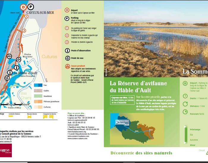 Parcours dans la réserve du Hâble d'Ault à Cayeux sur Mer