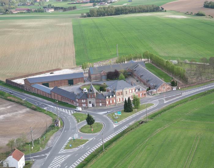 Vue aérienne de la ferme