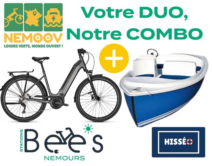 COMBO_VELO_BATEAU_ELECTRIQUES_LOCATION_NEMOURS_BEES_HISSEO_NEMOOV