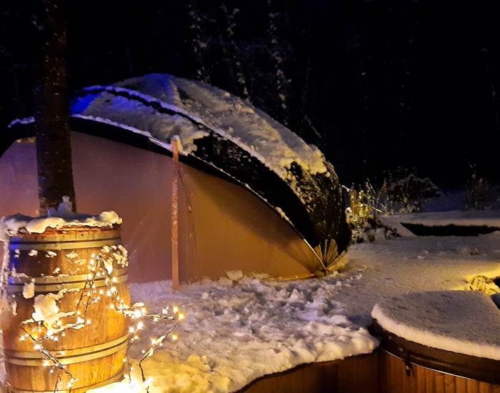 Bulle sous la neige