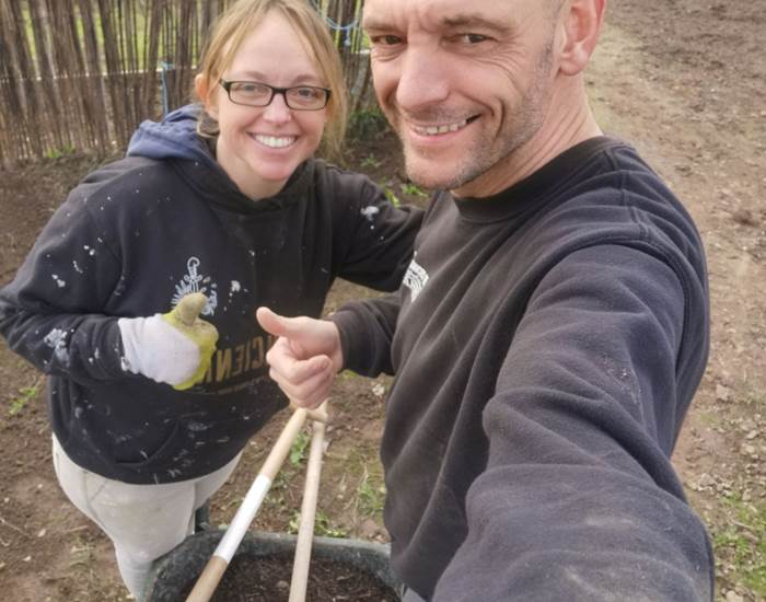 Travail à notre potager