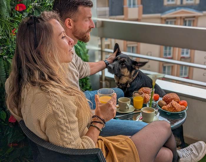 Petit déjeuner (non proposé) au soleil levant d'OCEAN 7