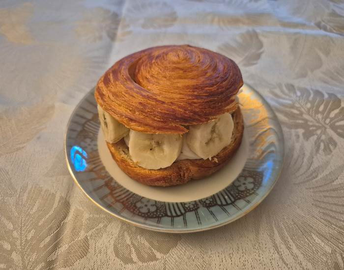 Feuilleté brioché banane chantilly