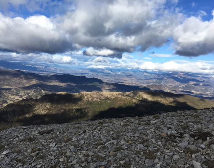 Vue sur les Alpes.