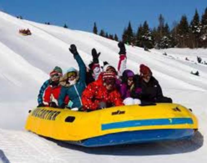 glissades d'hiver