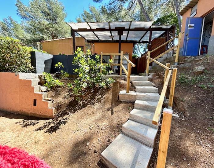 CABANON Nouvel accès par la terrasse