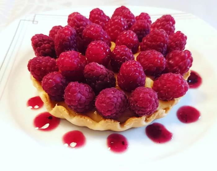 Tarte aux framboises du jardin - Le Veilleur de Noblat