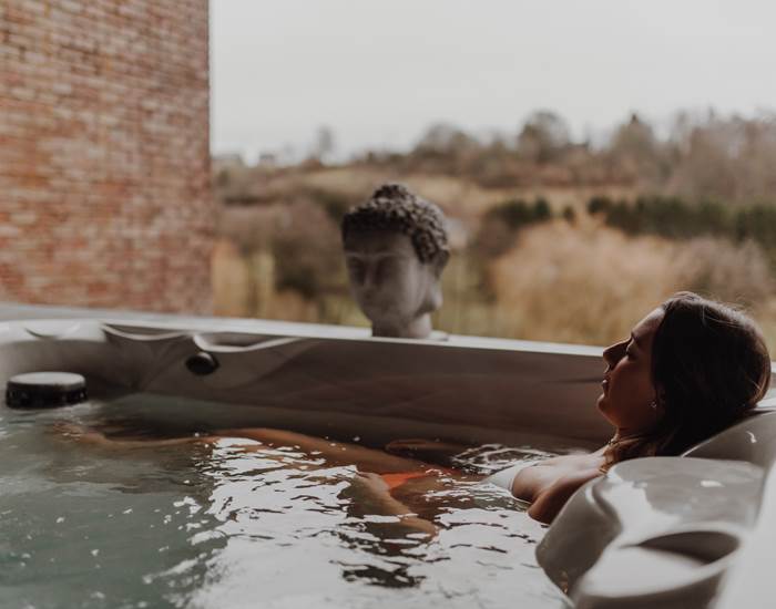 Jacuzzi privatif avec vue panoramique