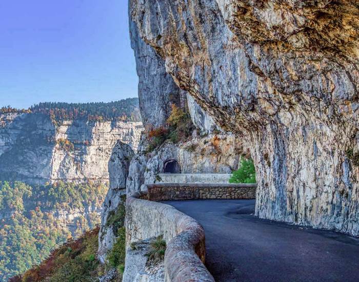 La route de Combe Laval dans le Vercors