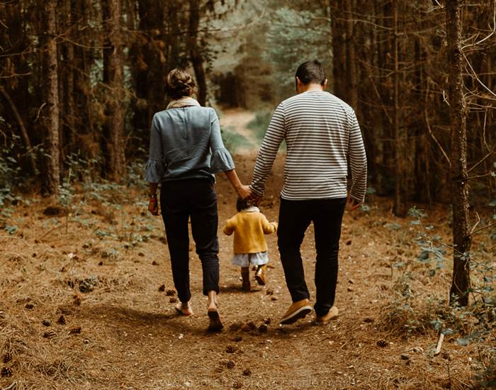 Un moment en famille dans la forêt des Vosges