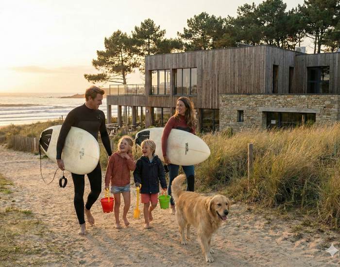 En famille chez Naéco Le Pouldu