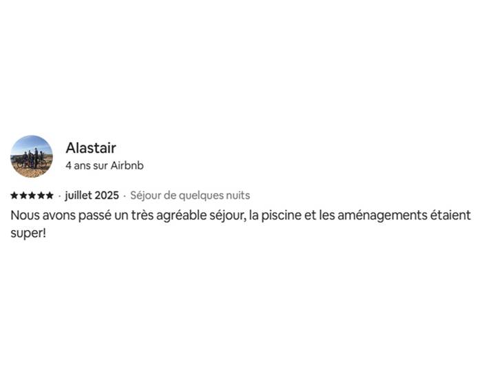 avis airbnb 2507_Domaine des Cyclamens