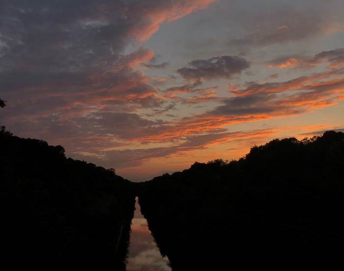 Coucher de soleil canal de Rompsay