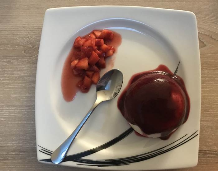 panacotta fraise façon Forge