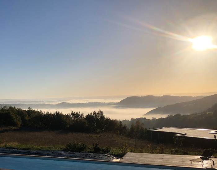 Villas Puy Gastal au lever de soleil