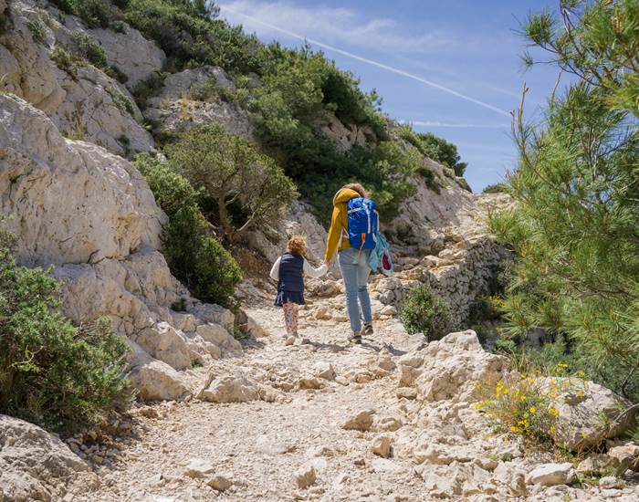 Randonnée en famille dans les Calanques