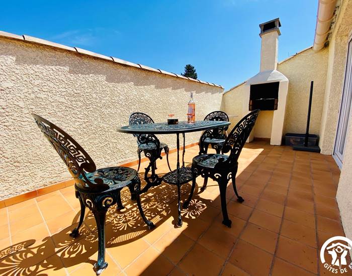 Terrasse privative du gîte