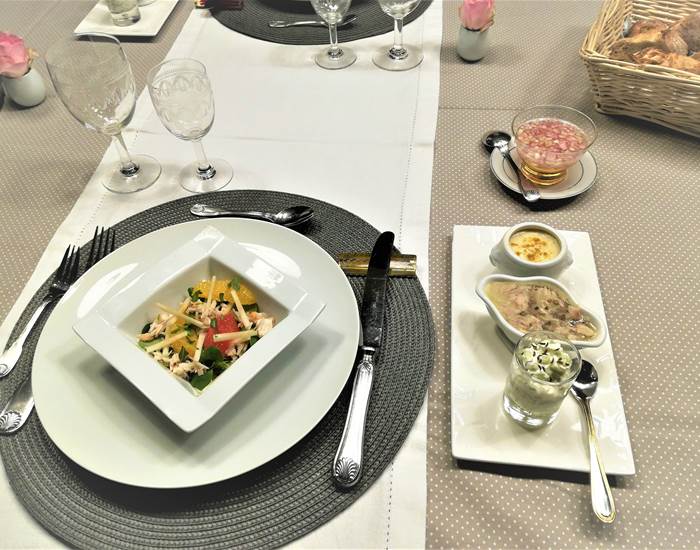 Kergroaz Maner Table d'Hotes Entrée et Mises en bouche