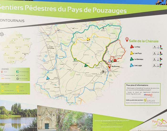 chemin randonnées Montournais proche puy du fou gite de famille