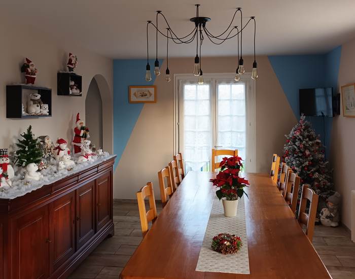 Salle à manger décorée