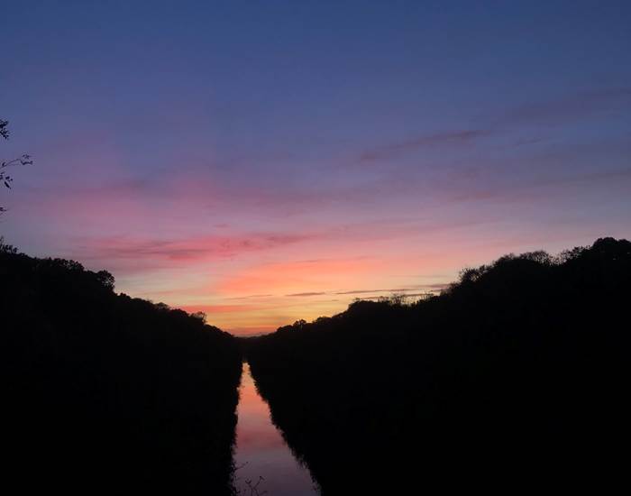 Canal de Rompsay au crépuscule