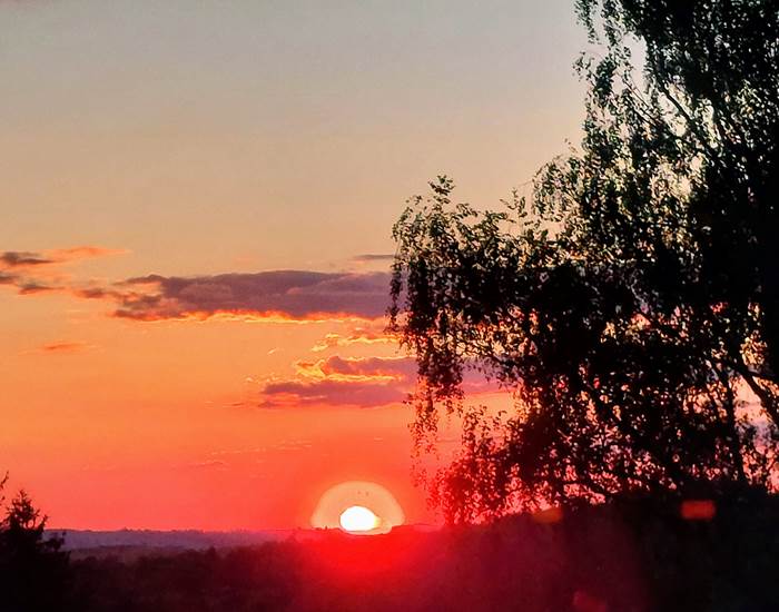 couché de soleil Le Ranch des Lacs Maison d'hôtes 87120