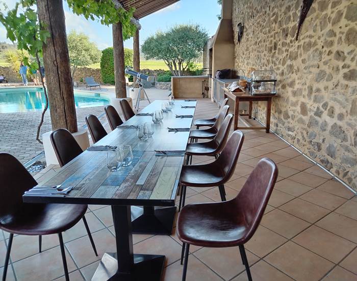 Petit déjeuner des chambres d'hôtes à Le Coq du Nord -Mailhac