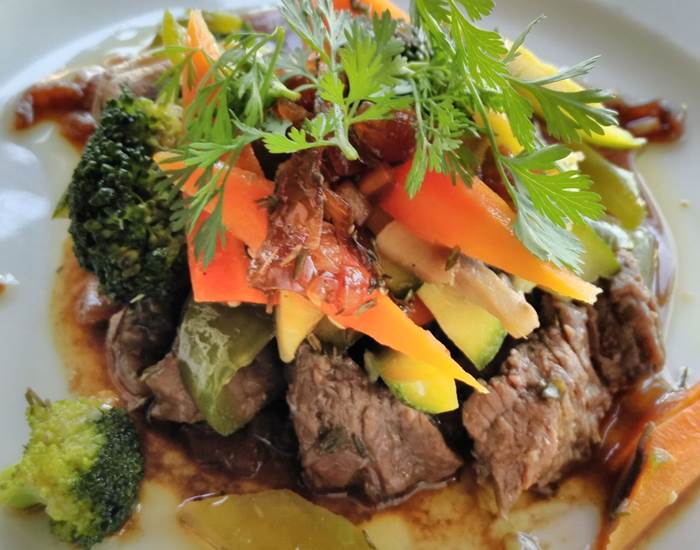 émincé de boeuf aux légumes de printemps vapeur