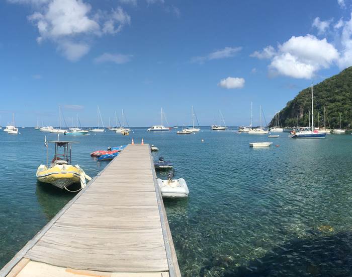 Vue sur la baie de Deshaies Guadeloupe