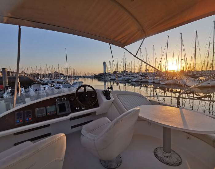 Coucher de soleil Jeanneau Prestige 36 FLY