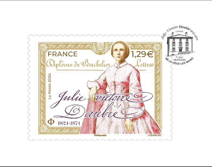 Nouveau timbre Julie Victoire Daubié (1824-1874)