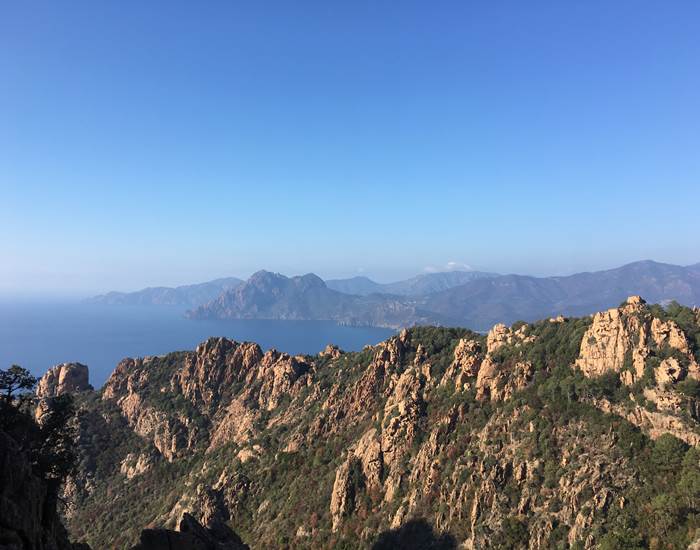 Vue sur le Golfe de Porto depuis les Calanches de Piana