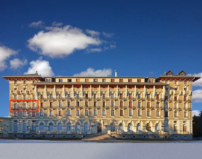 Bienvenue au Grand Hôtel de Font Romeu Appartement familial de 80m2 plein sud au 2éme étage avec ascenseur.