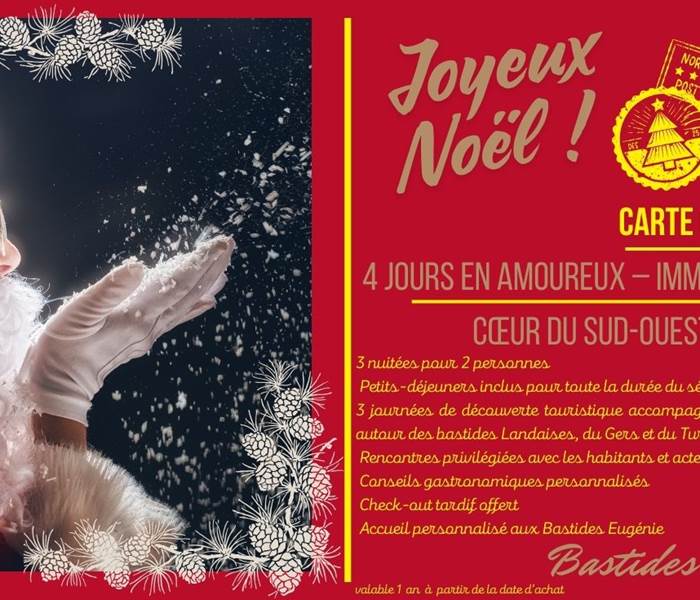 3 nuits/4 jours en amoureux - Immersion au coeur du Sud-Ouest - Carte Cadeaux