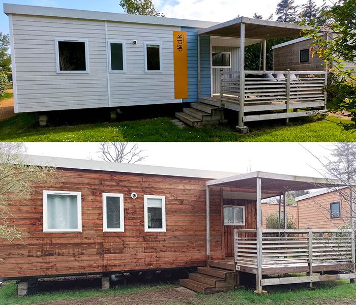 Bardage bois du bungalow Samba