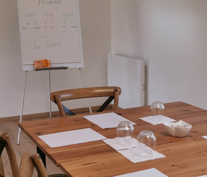 salle de séminaire maison d'hôtes bien être morbihan bretagne spa cure ayurvédique séjour détente repos ressourcement