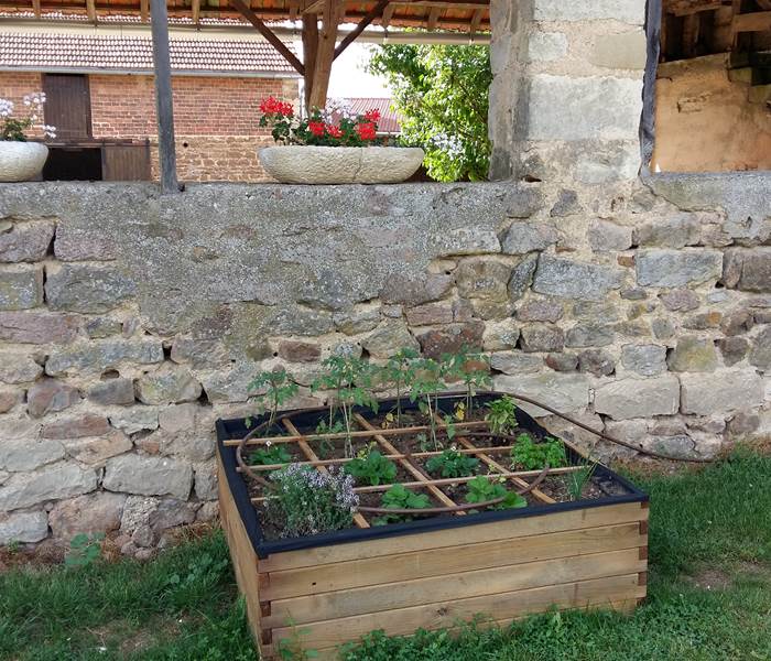 Mise en place du carré potager