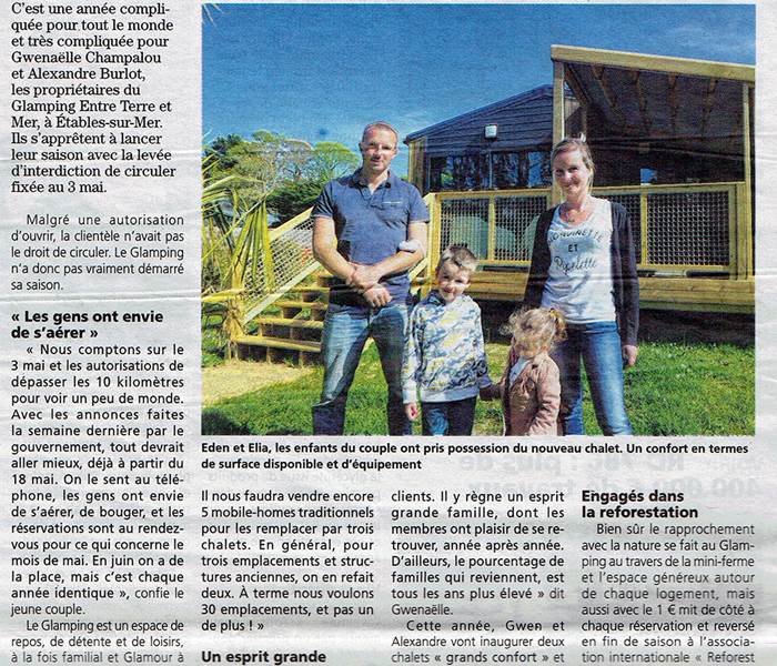 Article La Presse d'Armor du 5 mai 2021