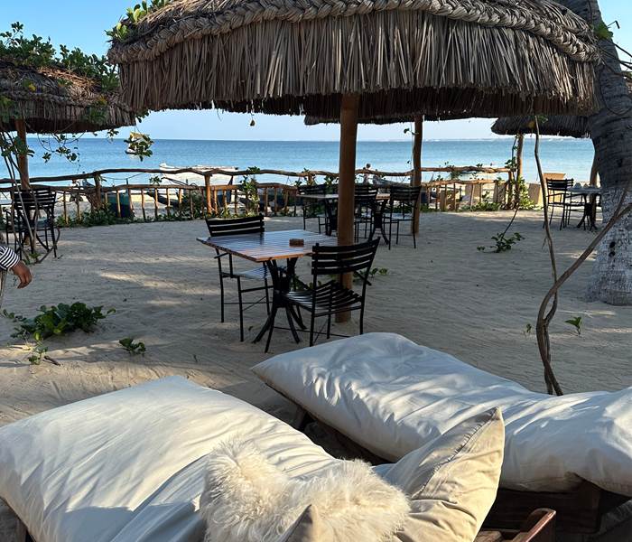 Vue du restaurant de Vovotelo Lodge