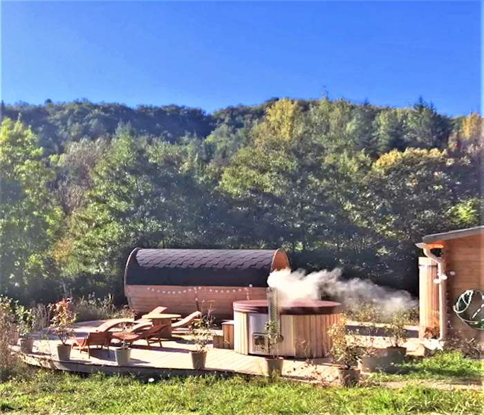 spa avec poele à bois