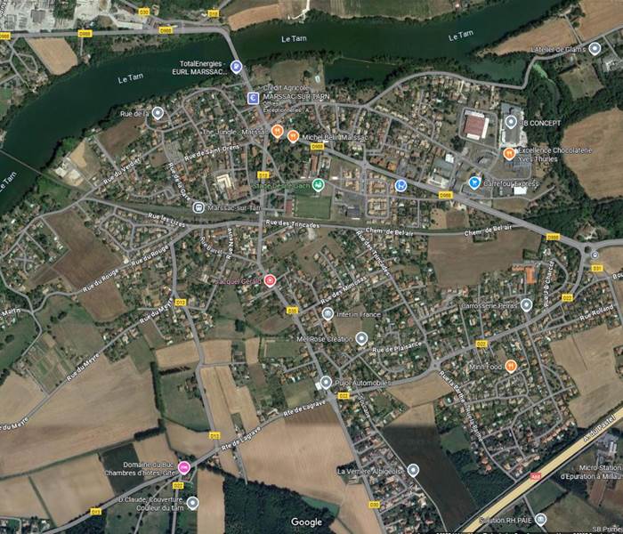 Vue aérienne de Marssac sur Tarn